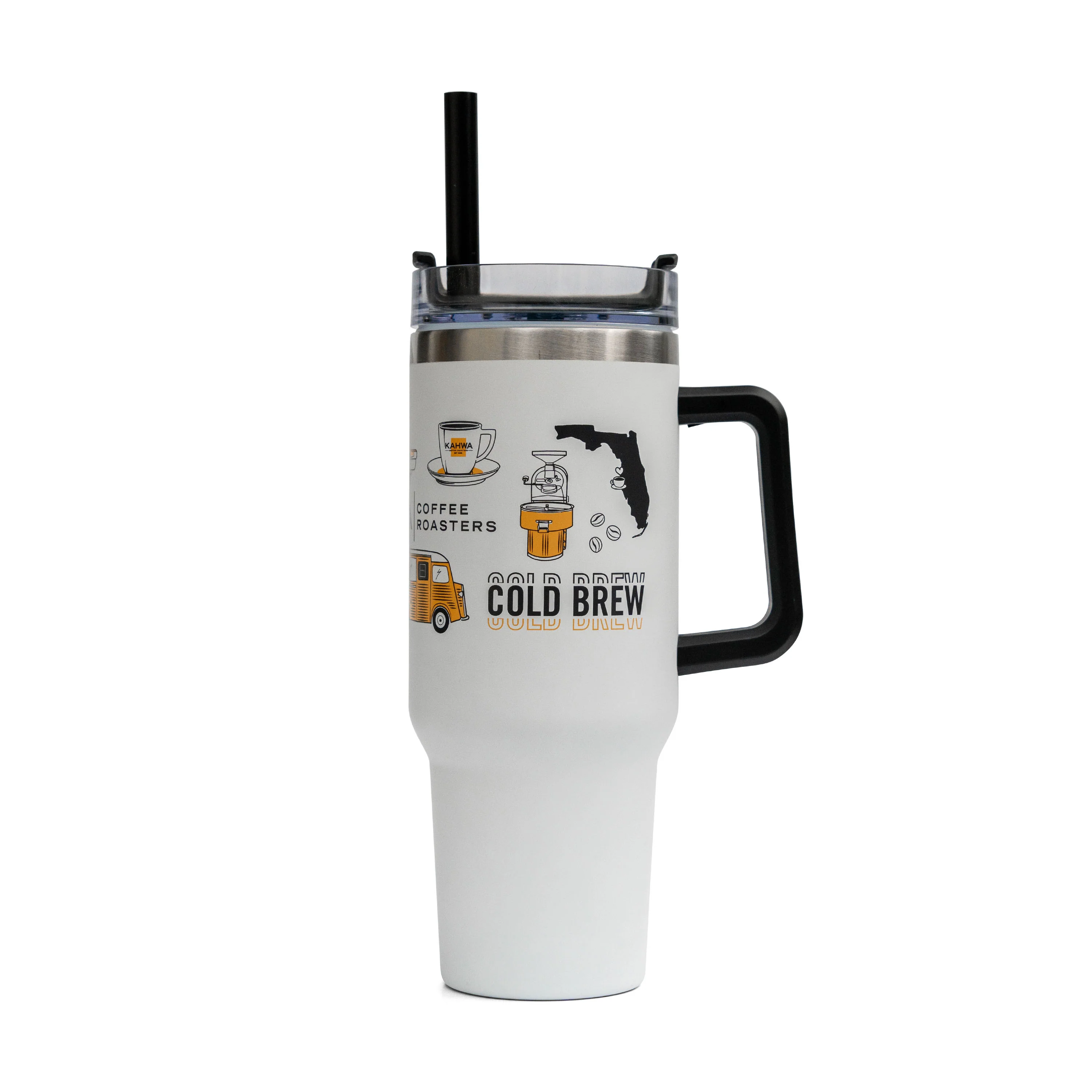 40oz Kahwa Tumbler with Straw - Image 3